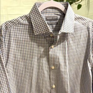 Michael Kors Men's Blue Checkered Shirt